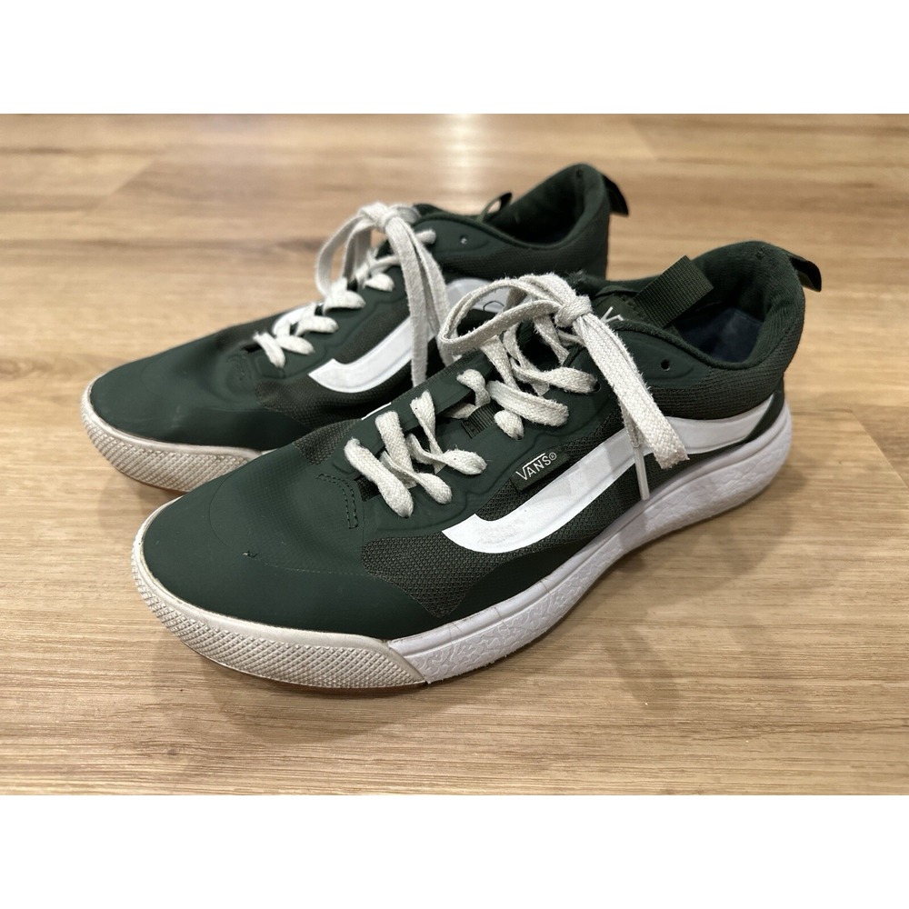 Vans Green and White Athletic Shoes
